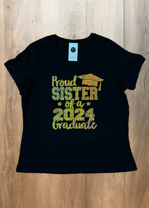 Proud Sister of a 2024 Graduate Bling Shirt