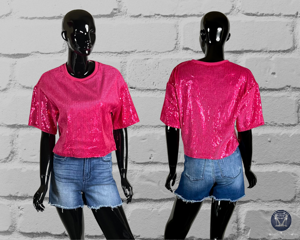 Custom Cheerleader & Dancer Portrait Mid-Crop Sequin Jersey - Mom Bling Jersey