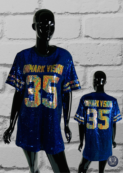 Custom Jersey Bling Sequin Dress - Custom Text & Number