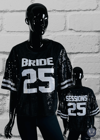 Bride Sequin Jersey – Bling Bridal Top for Bachelorette & Wedding Events