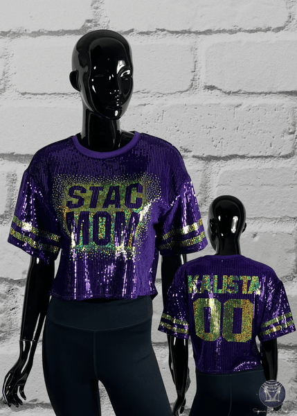 Custom Scattered Text Bling Sequin Jersey – Ultimate Spirit Wear