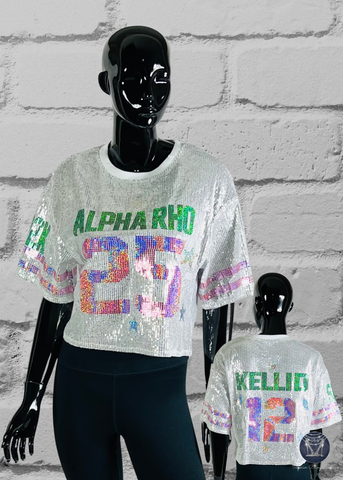 Custom Sorority Sequin Jersey with Scattered Stars – Bling Greek Spirit Wear
