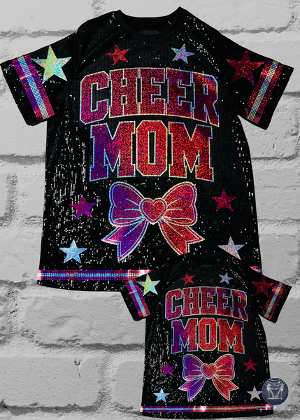 Custom Cheer Mom Sequin Dress - Oversized Design