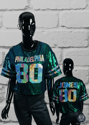Philadelphia Custom Sequin Jersey - Personalized Text, Name & Number