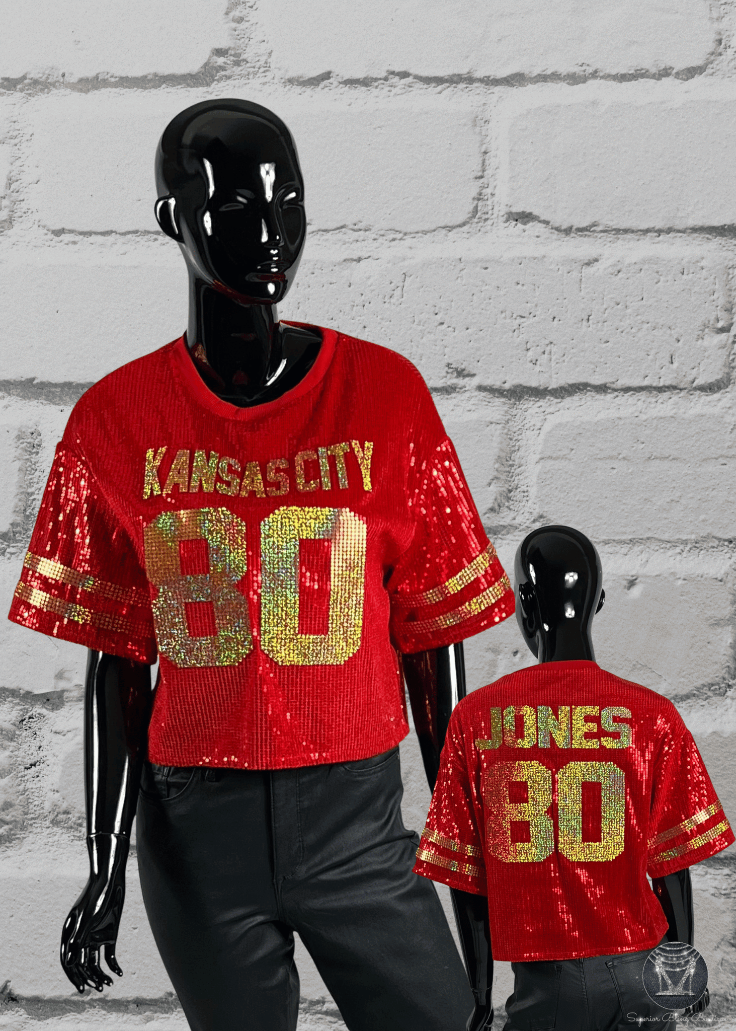 Kansas Custom Sequin Jersey - Personalized Text & Numbers