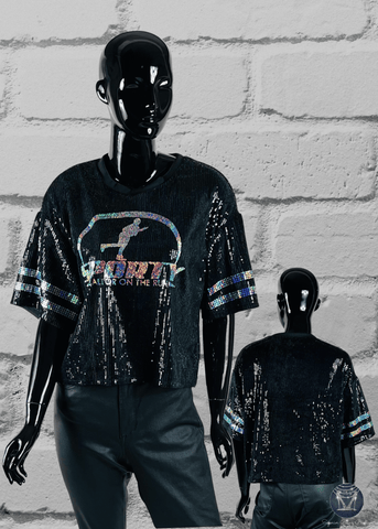 Custom Sequin Logo Jersey – Personalized Sparkle Branding