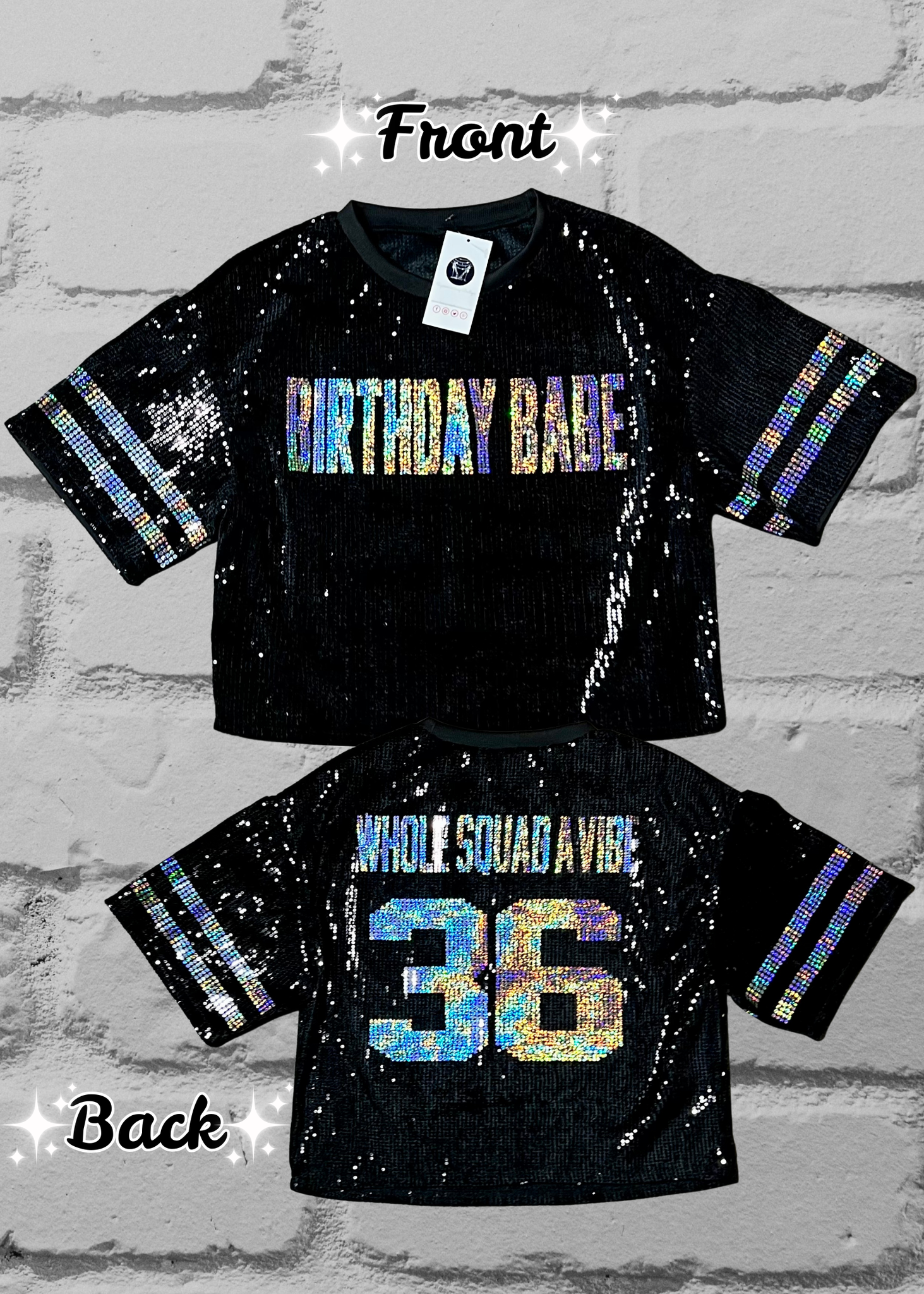 Birthday Sequin Jersey – Custom Bling Birthday Shirt