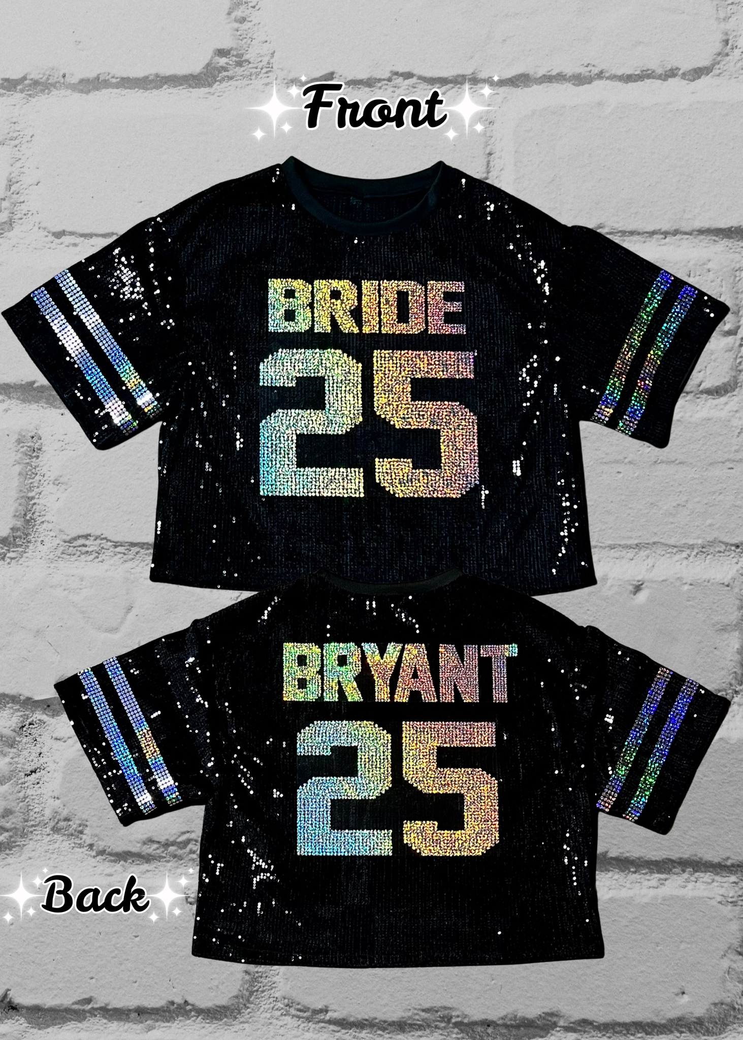 Bride Sequin Jersey – Bling Bridal Top for Bachelorette & Wedding Events