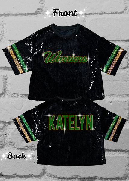 Warriors Custom Portrait Sequin Jersey — Exclusive Group Order