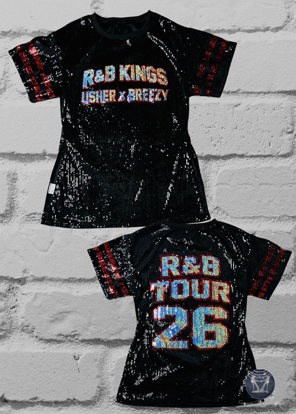 R&B Concert Tour Sequin Side Slit Top