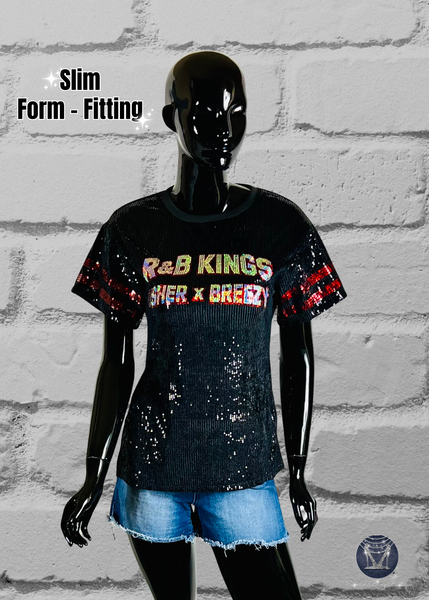 R&B Concert Tour Sequin Side Slit Top
