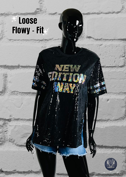 R&B Concert Tour Sequin Side Slit Top