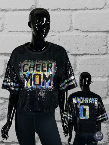 Cheer Mom Sequin Jersey – Custom Game Day Bling