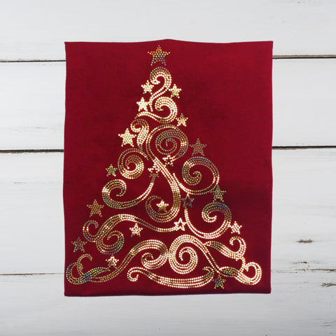 Christmas Tree Bling Shirt (Gold) - Superior Boutique