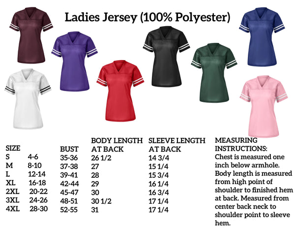 CHS Rams Bling Ladies Patchwork Jersey - FRONT AND BACK