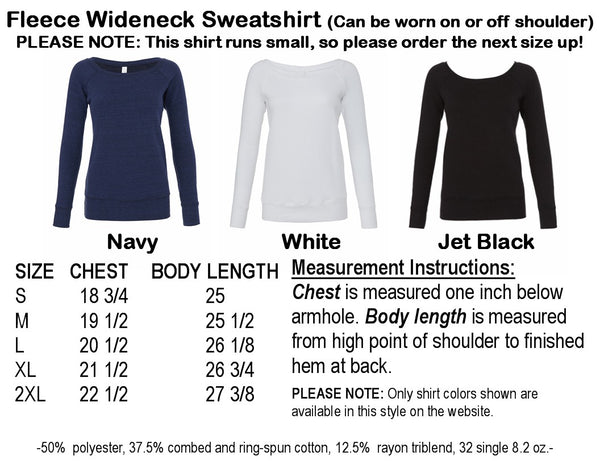 "LOVE" Fleece Wide-neck Off Shoulder Sweatshirt - Superior Boutique