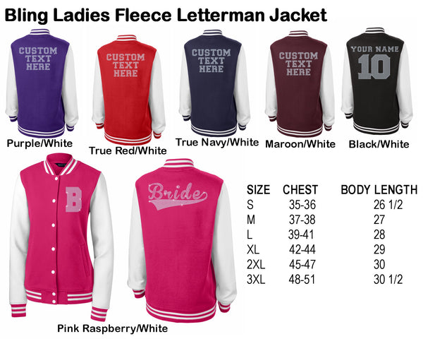 RN - Ladies Fleece Letterman Bling Jacket - Superior Boutique