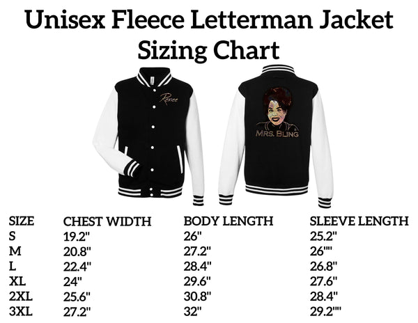 Huffman Vikings Ladies Fleece Letterman Bling Jacket