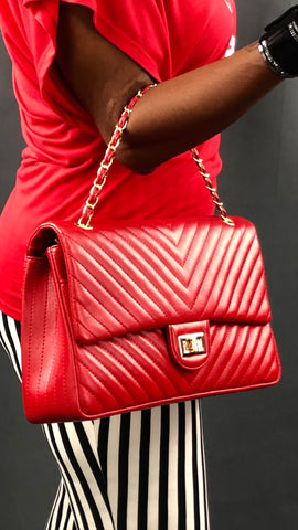 Follow The Lines Bag - Red