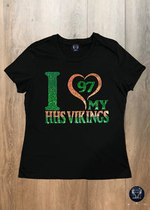 I 🧡 MY HHS VIKINGS Bling Shirt