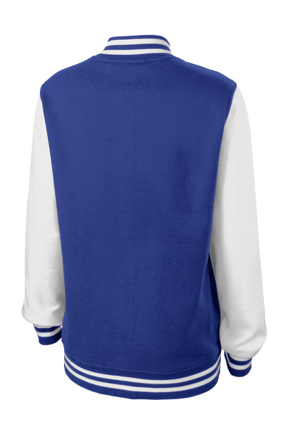 Custom Ladies Fleece Letterman Bling Jacket (Existing)