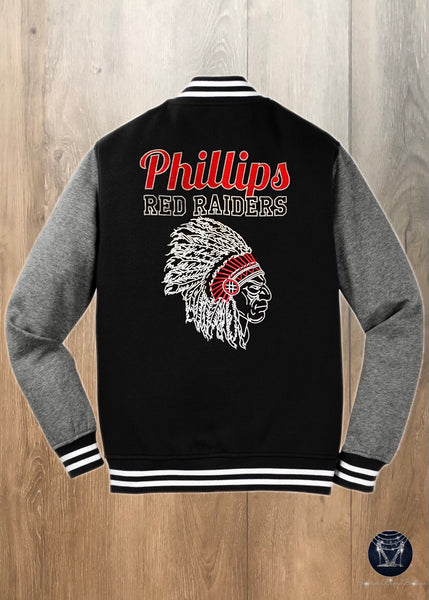 Phillips Red Raiders Men's Fleece Letterman Jacket