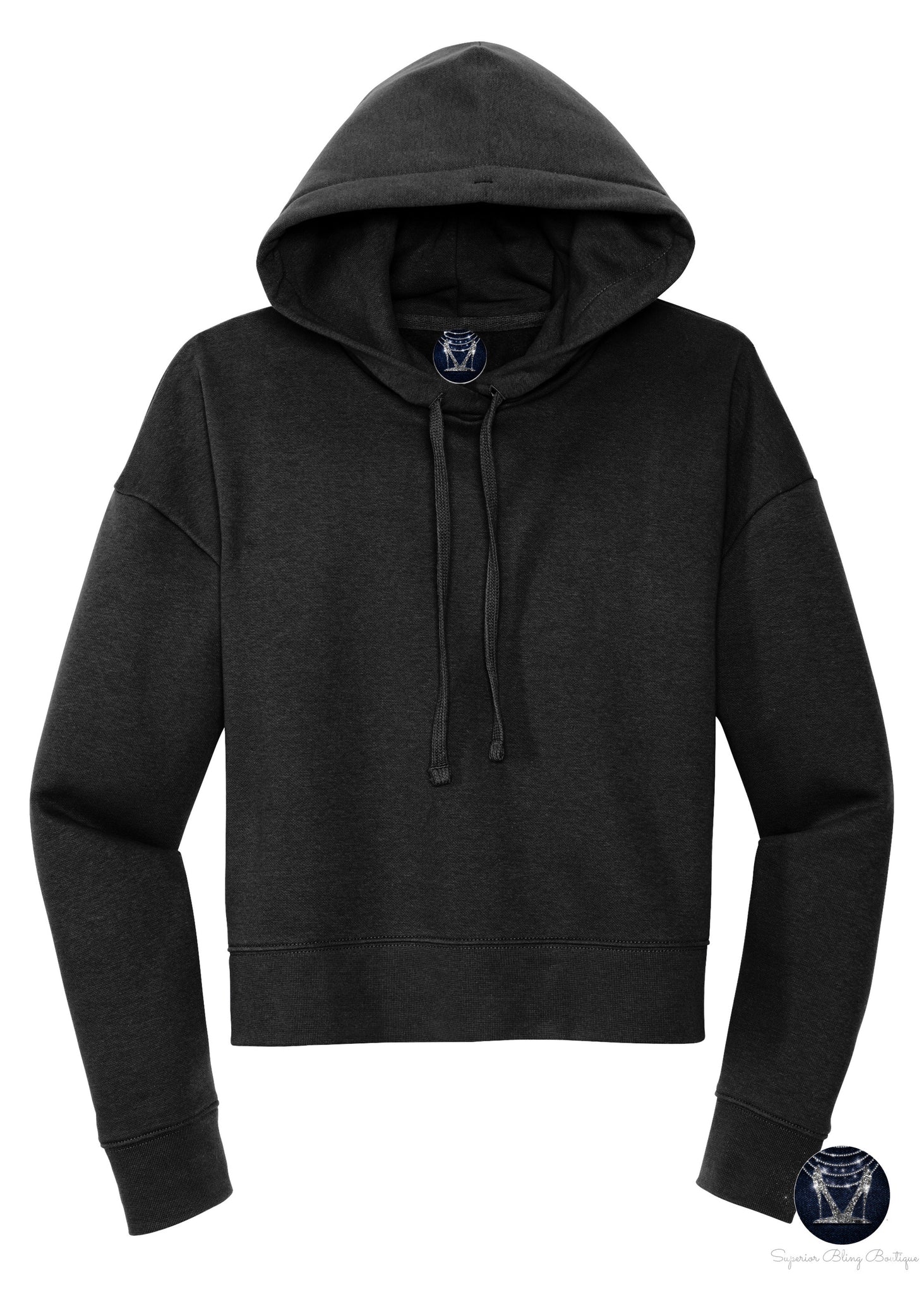 Custom Bling Crop Hoodie