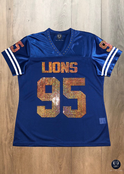 WEHS Lions Bling Ladies Patchwork Jersey - FRONT,BACK,SLEEVES