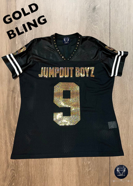 Custom Bling Ladies Patchwork Jersey - FRONT DESIGN ONLY