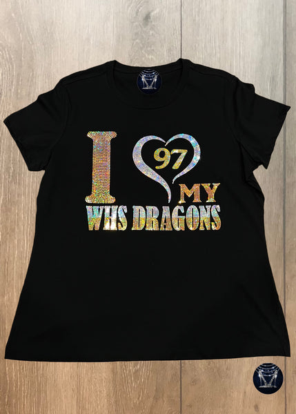 I 💛 MY WHS DRAGONS Bling Shirt