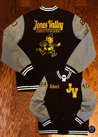 Jones Valley Brownies Men's Fleece Letterman Jacket