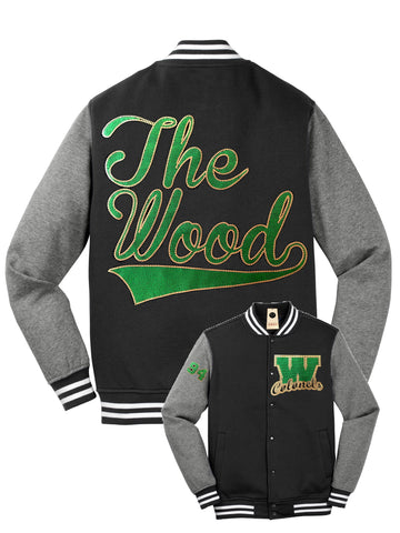 WHS "THE WOOD" Men's Fleece Letterman Jacket