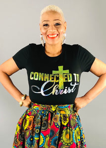 CONNECTED TO Christ Bling Shirt (yellow)