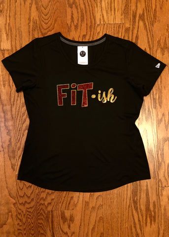 Fit · ish Bling Performance Tee (Maroon & Gold)