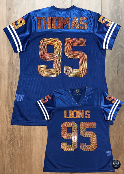WEHS Lions Bling Ladies Patchwork Jersey - FRONT AND BACK