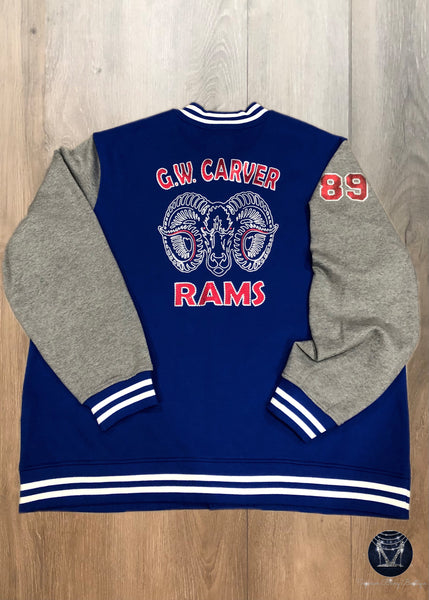 Carver Rams Men's Fleece Letterman Jacket