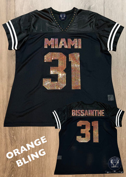 Custom Bling Ladies Patchwork Jersey - FRONT AND BACK