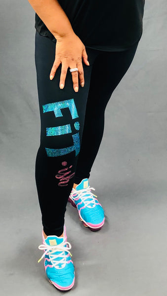 Custom Bling Leggings (Both Legs and Mascot)