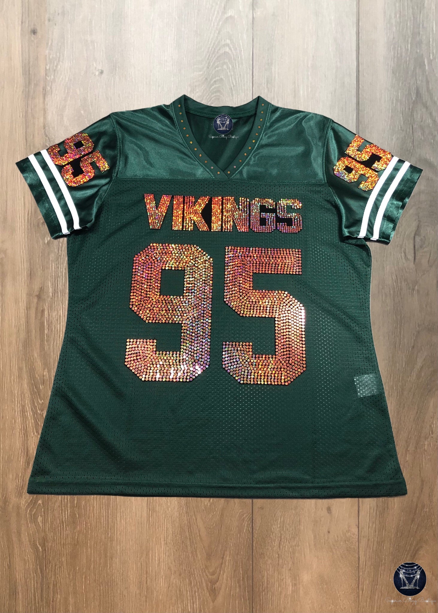 HHS Vikings Bling Ladies Patchwork Jersey - FRONT DESIGN ONLY